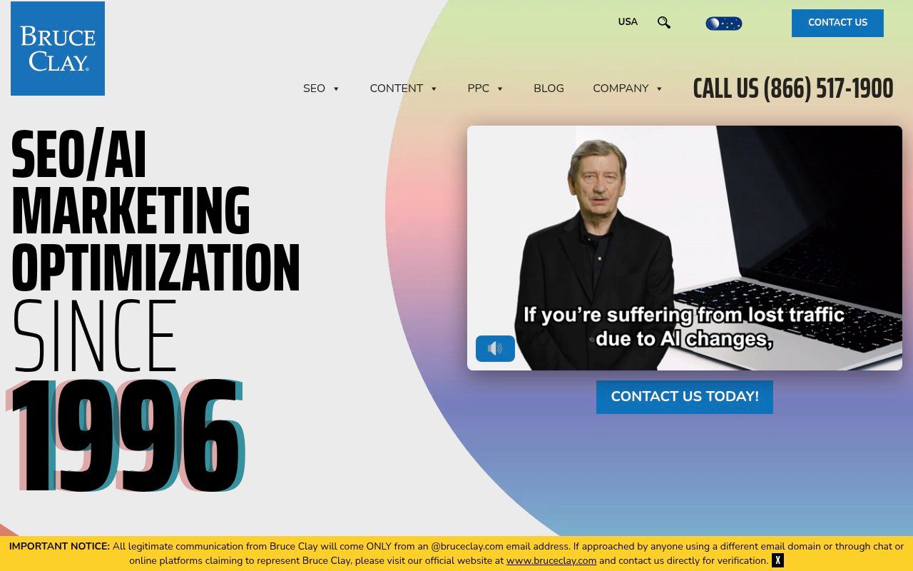 Bruce Clay Inc. homepage