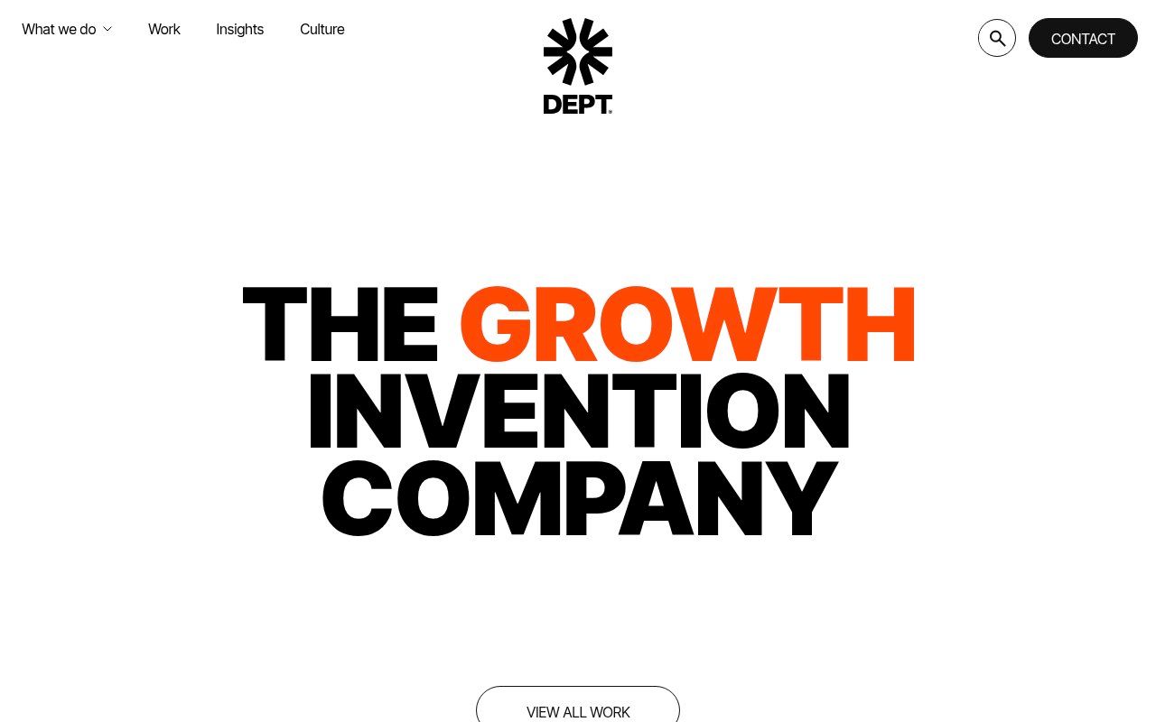 DEPT Agency homepage