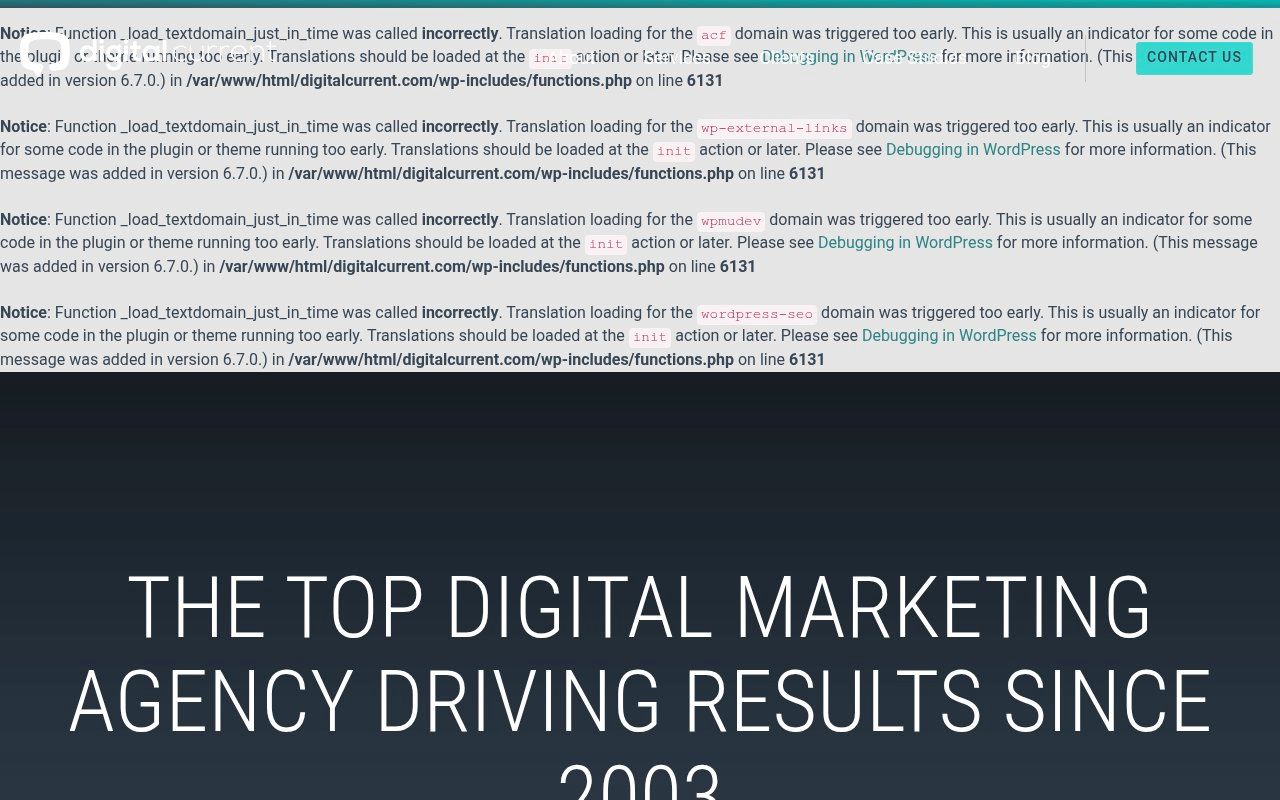 Digital Current homepage