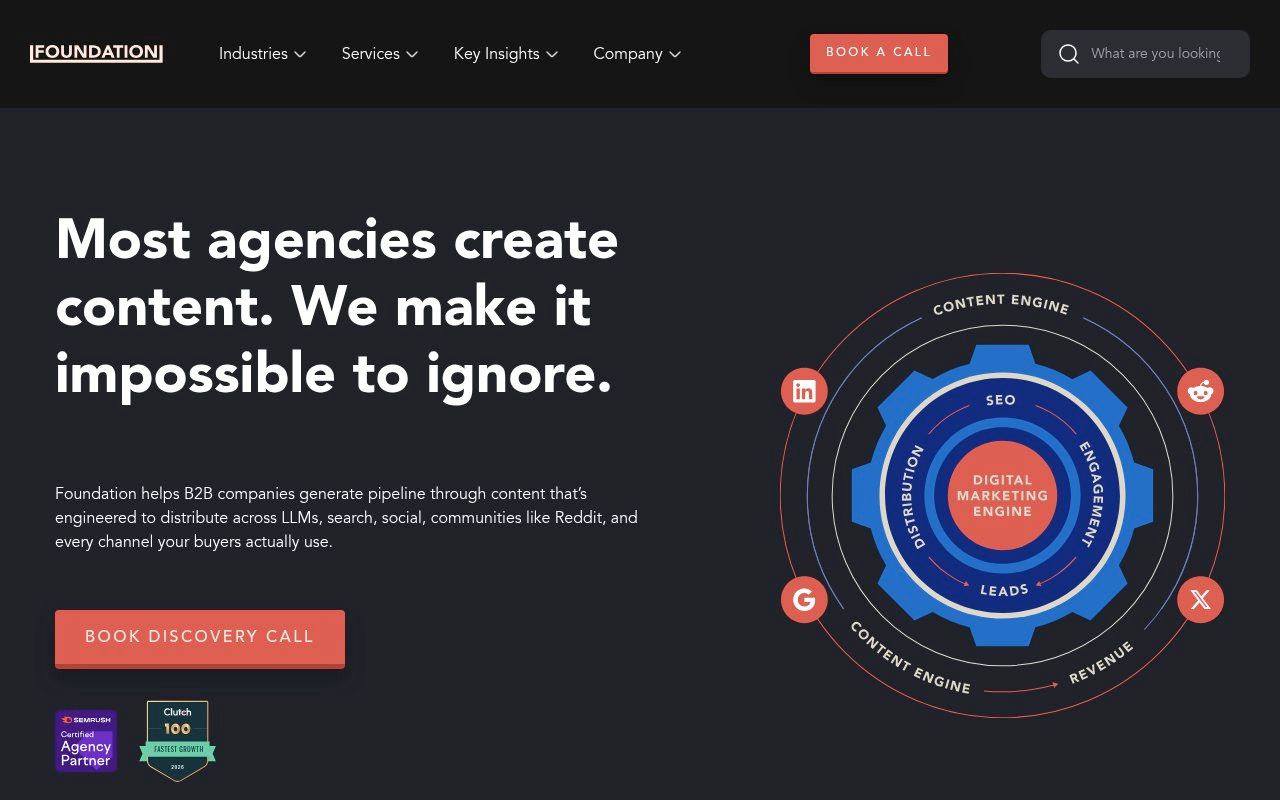 Foundation Inc. homepage