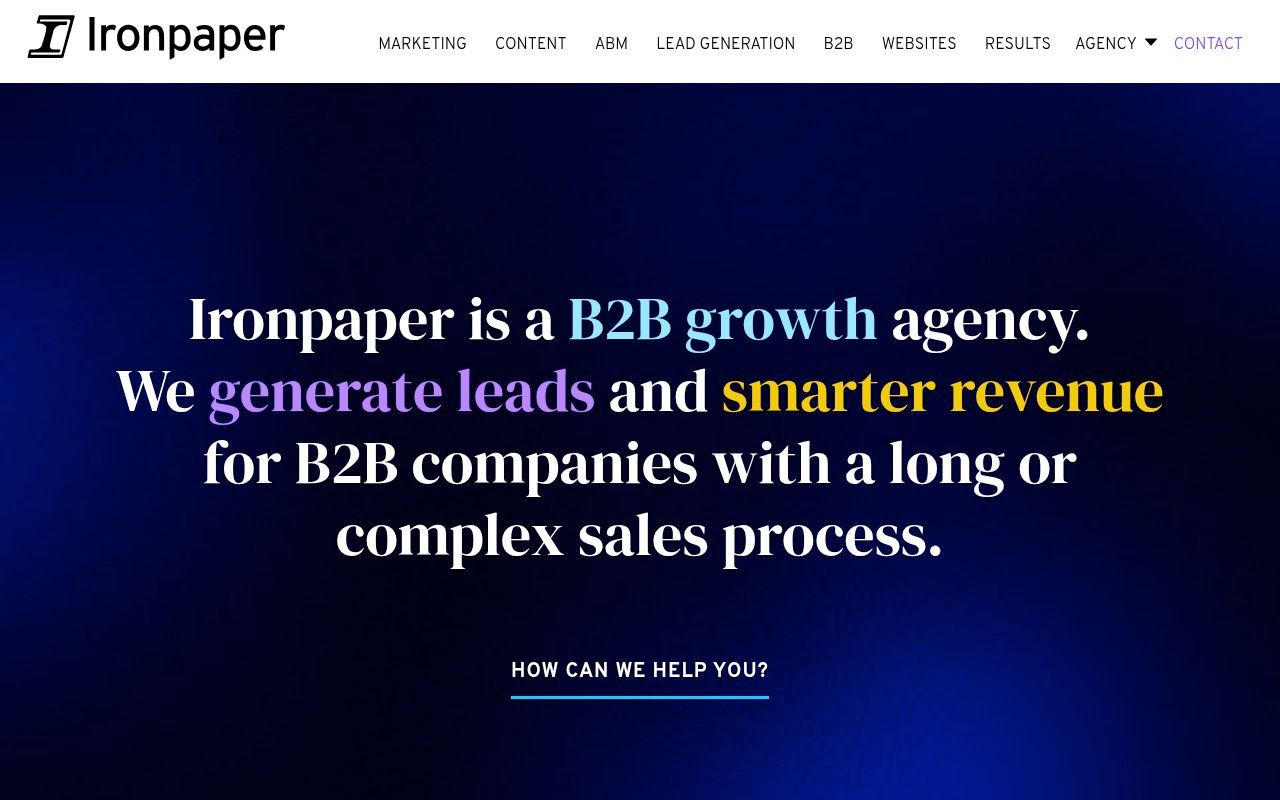 Ironpaper homepage