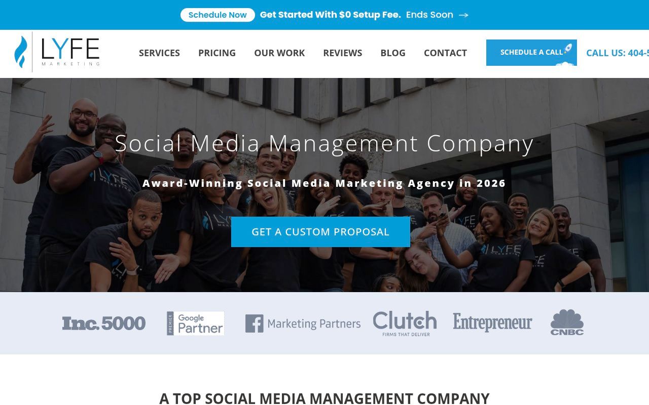 LYFE Marketing homepage