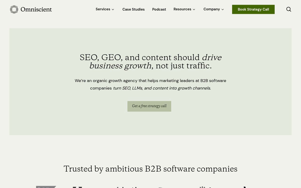 Omniscient Digital homepage