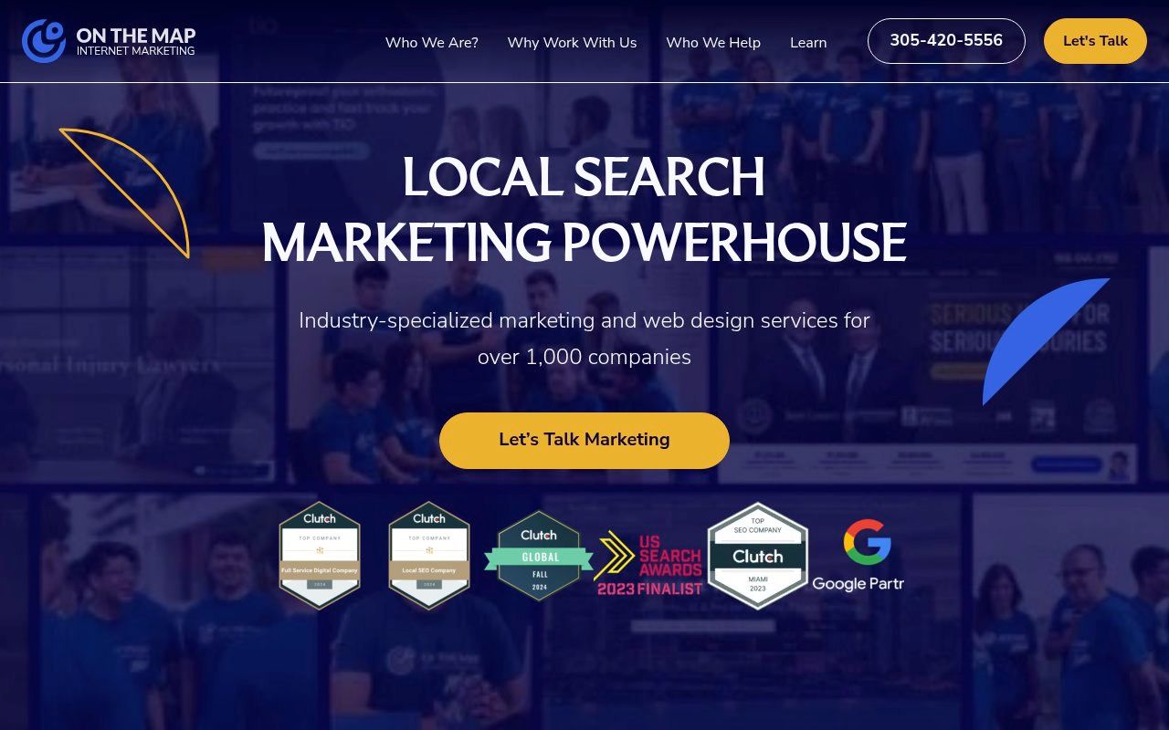 On The Map Marketing homepage