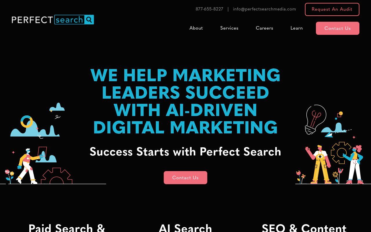 Perfect Search Media homepage