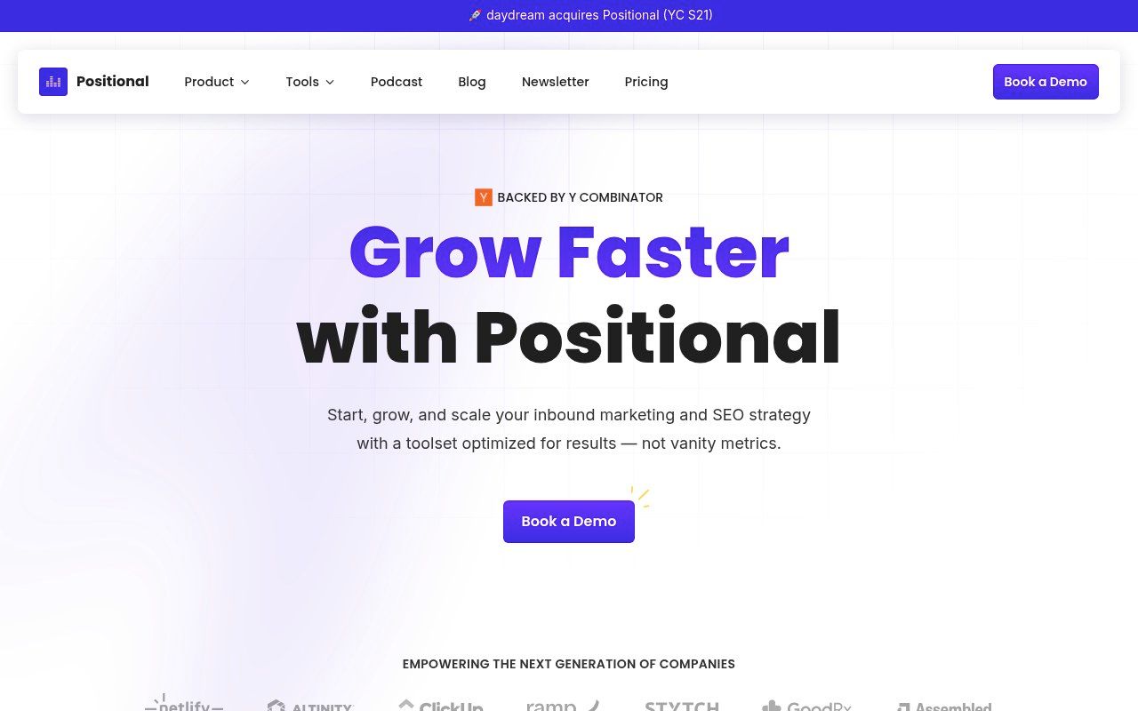 Positional homepage