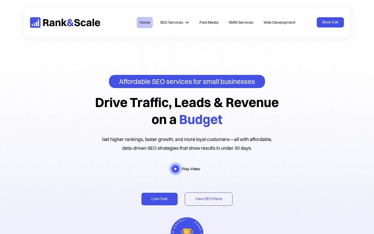 Rank & Scale homepage