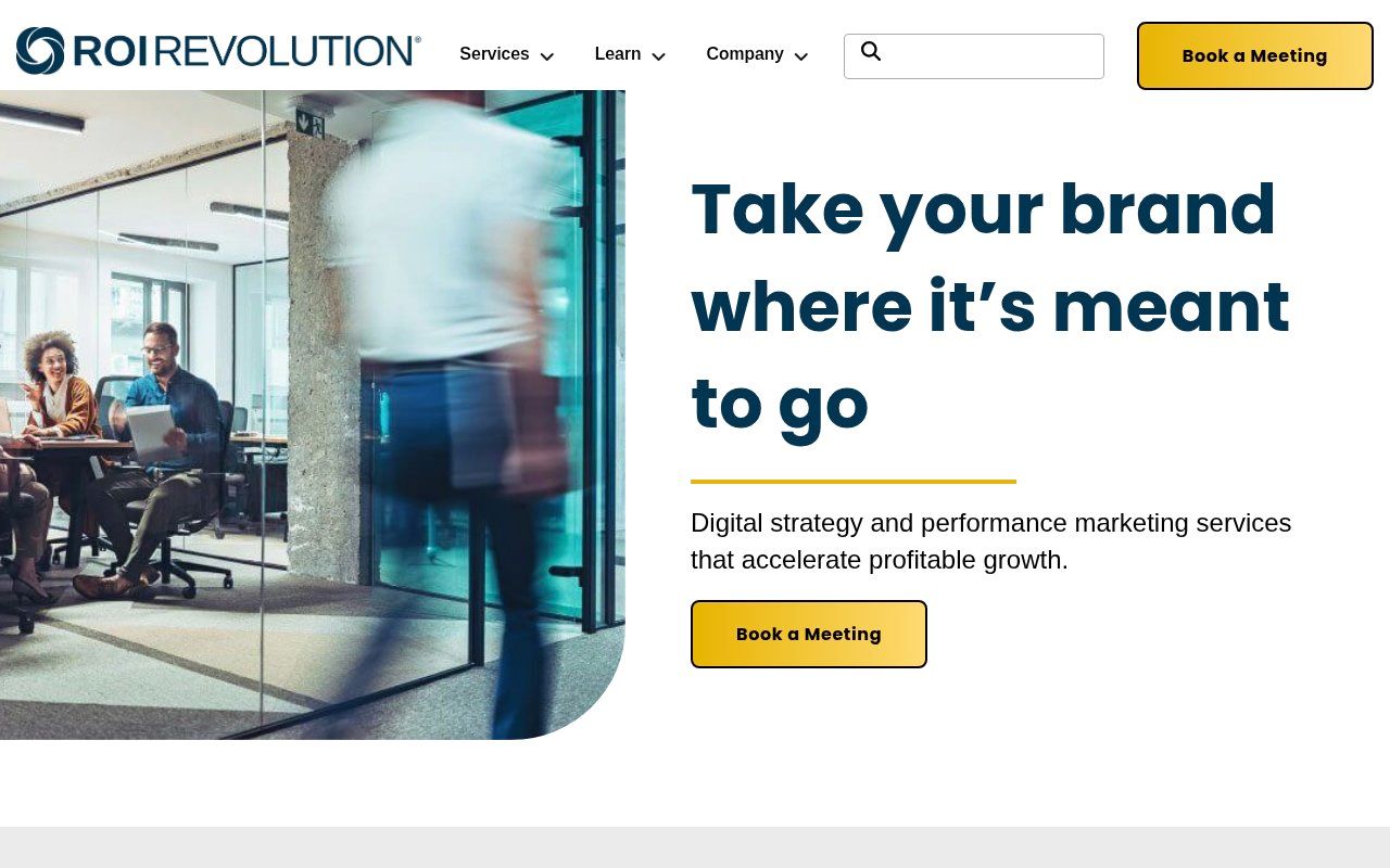 ROI Revolution homepage