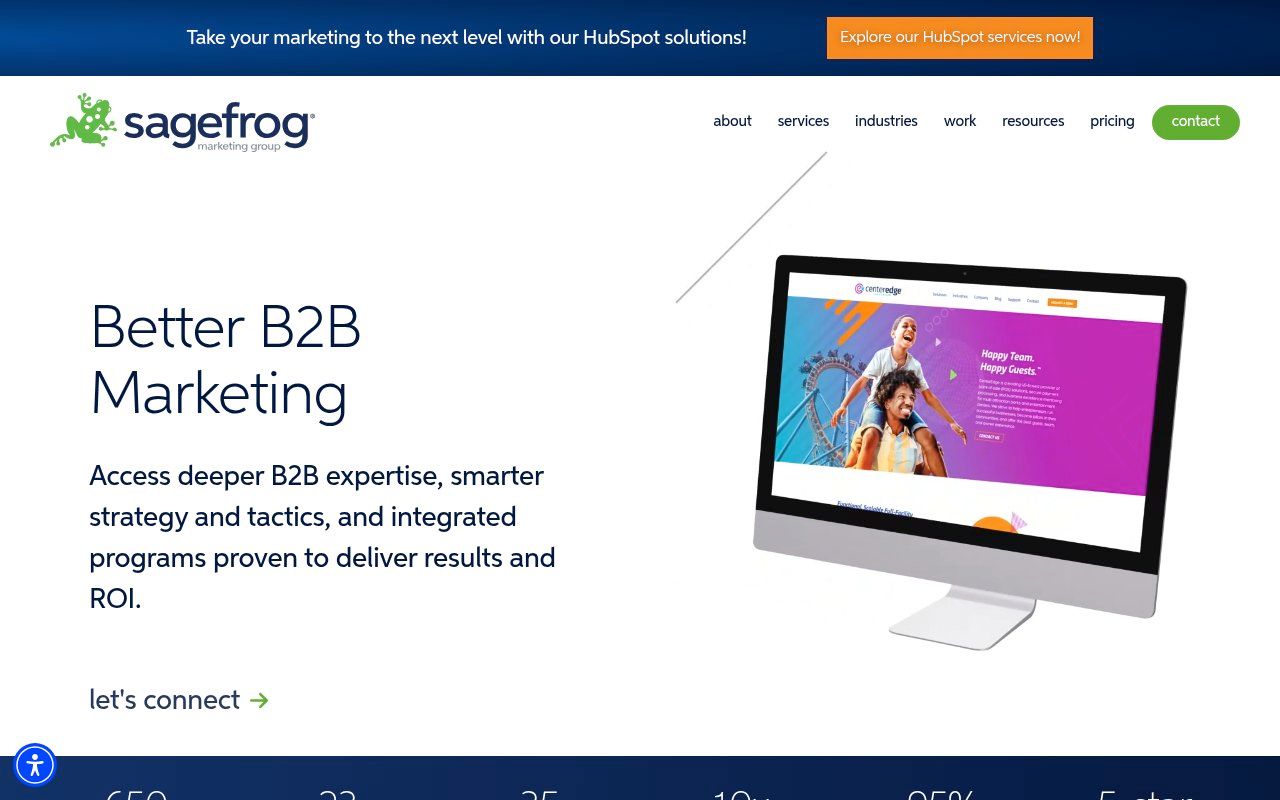 Sagefrog Marketing Group homepage