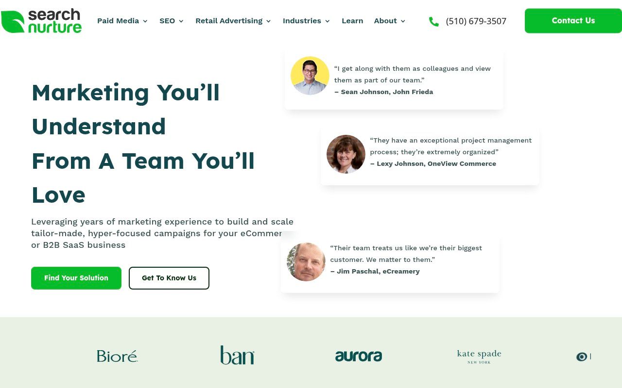 Search Nurture homepage