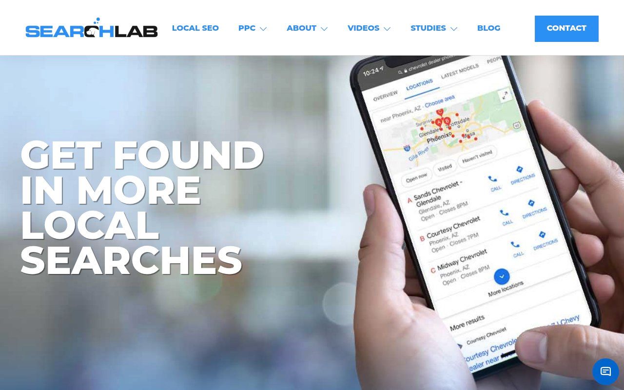 SearchLab Digital homepage