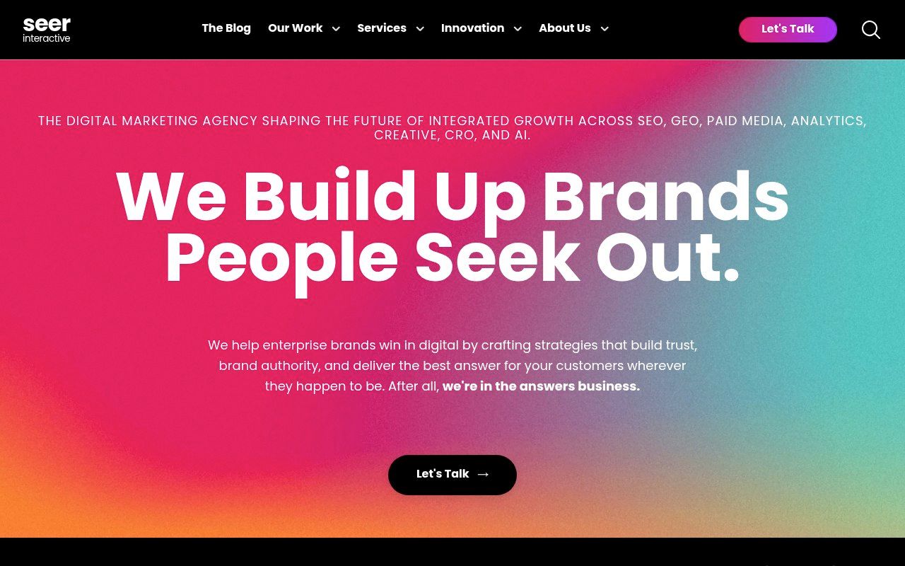 Seer Interactive homepage