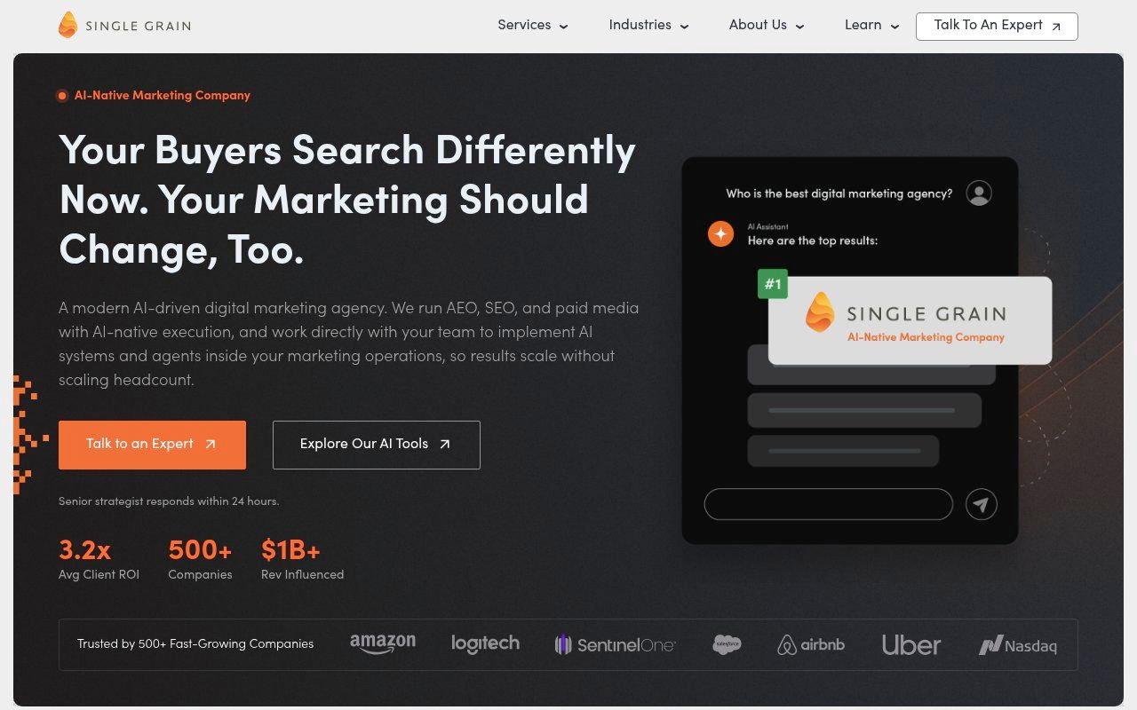 Single Grain homepage