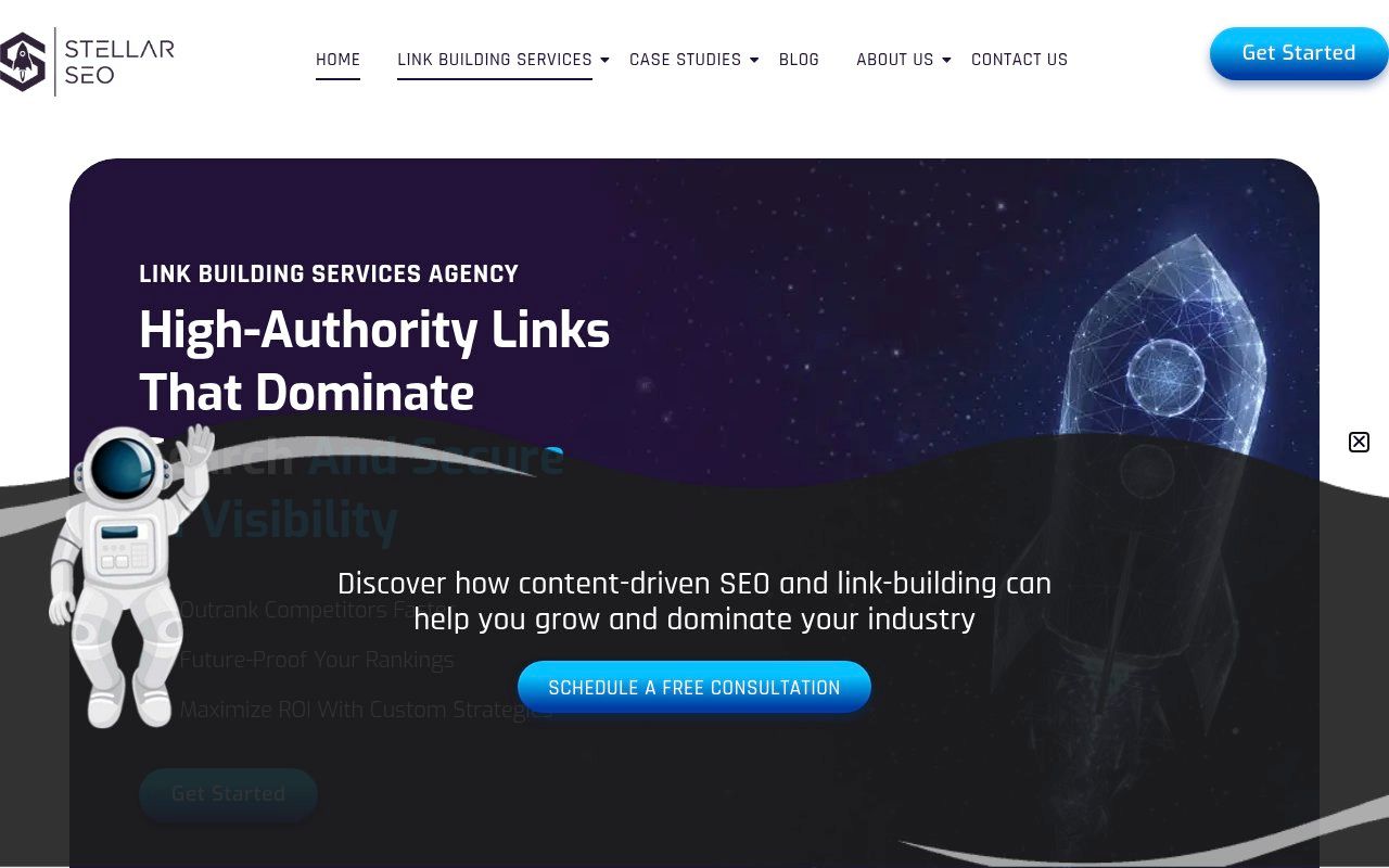 Stellar SEO homepage