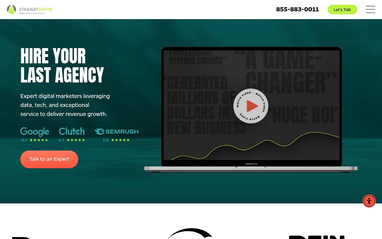 Straight North homepage