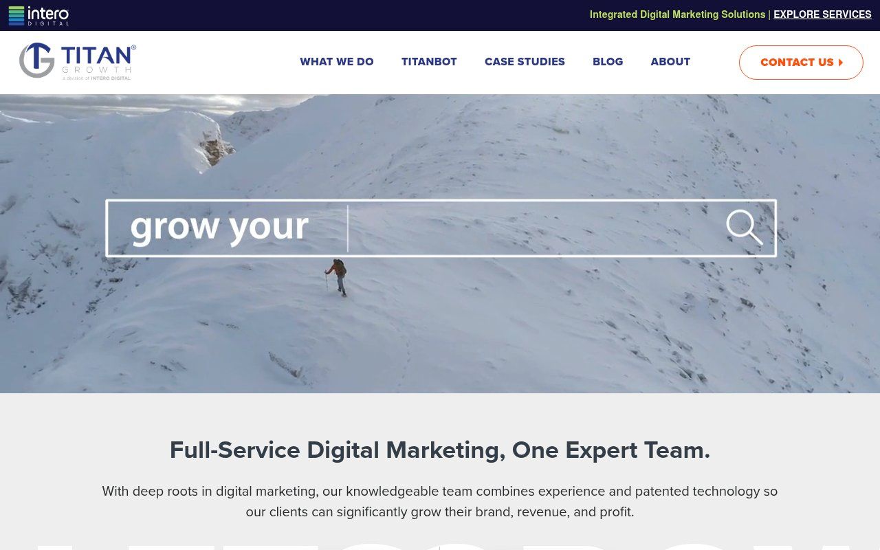 Titan Growth homepage