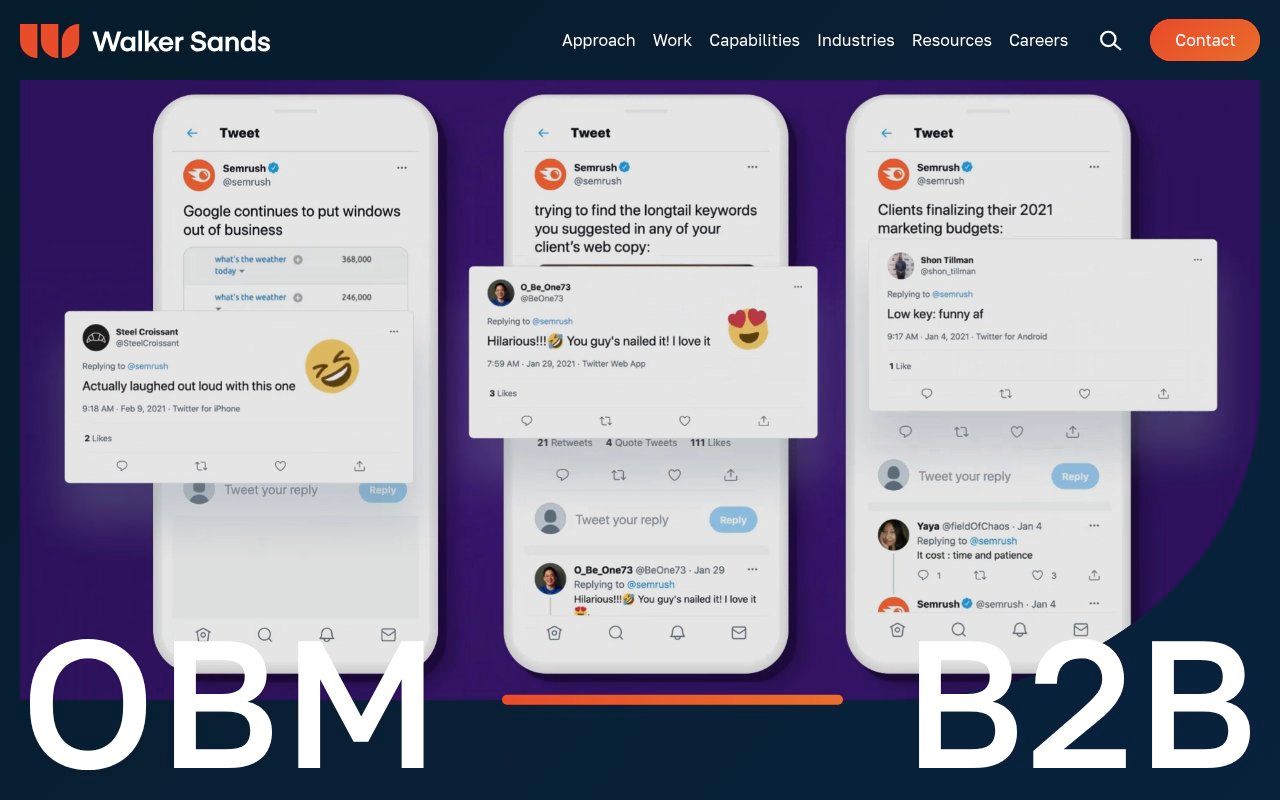 Walker Sands homepage