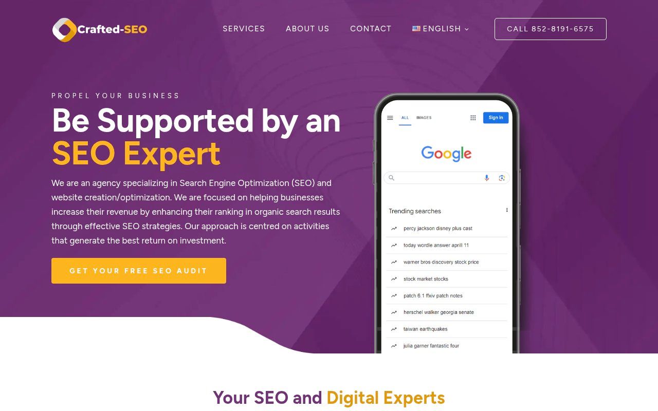 Crafted-SEO homepage screenshot