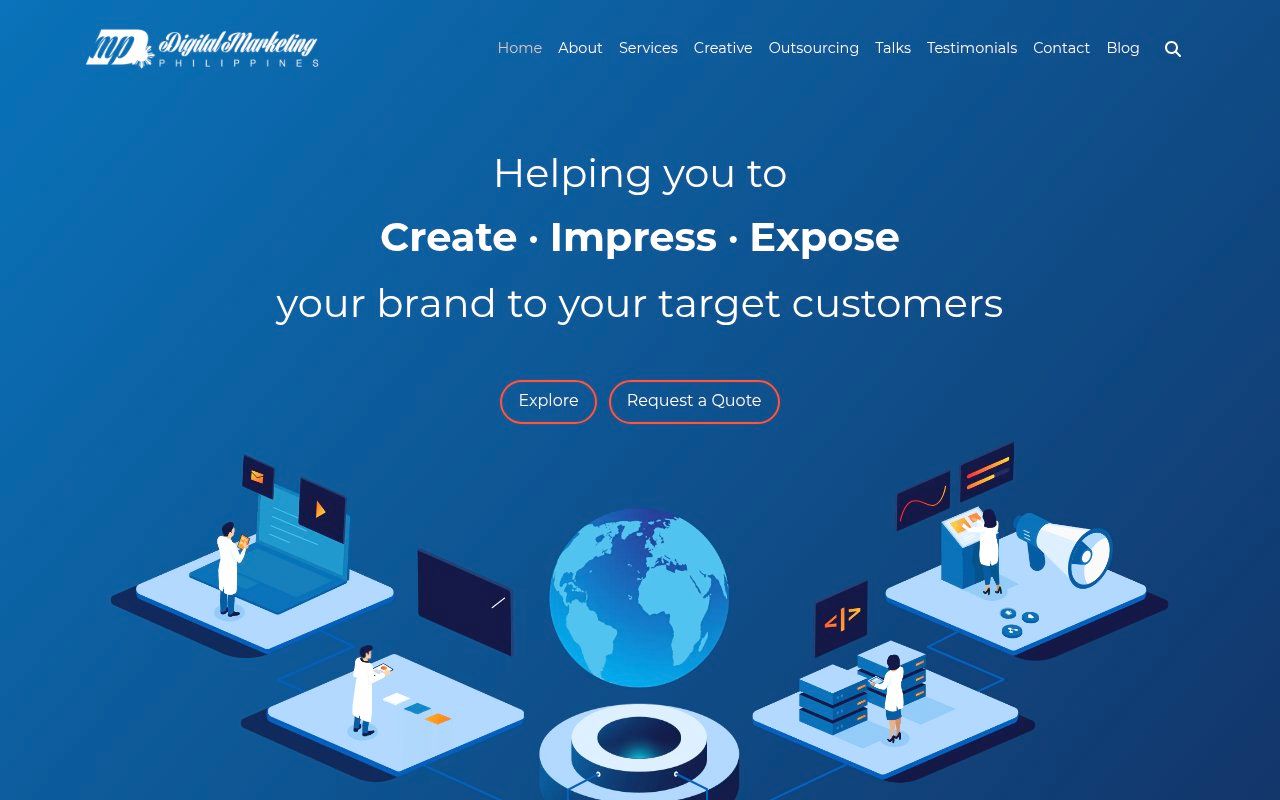 Digital Marketing Philippines homepage screenshot