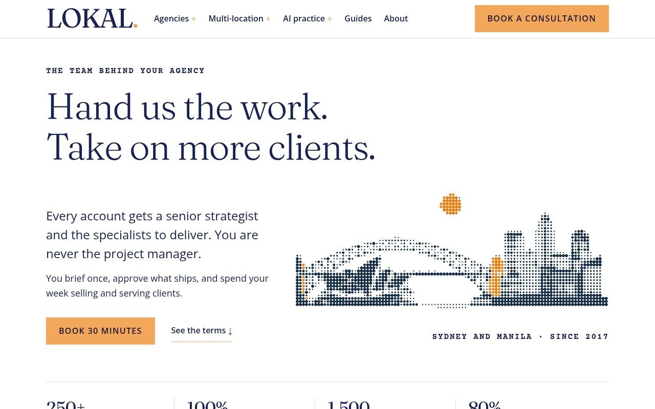 LOKAL homepage screenshot