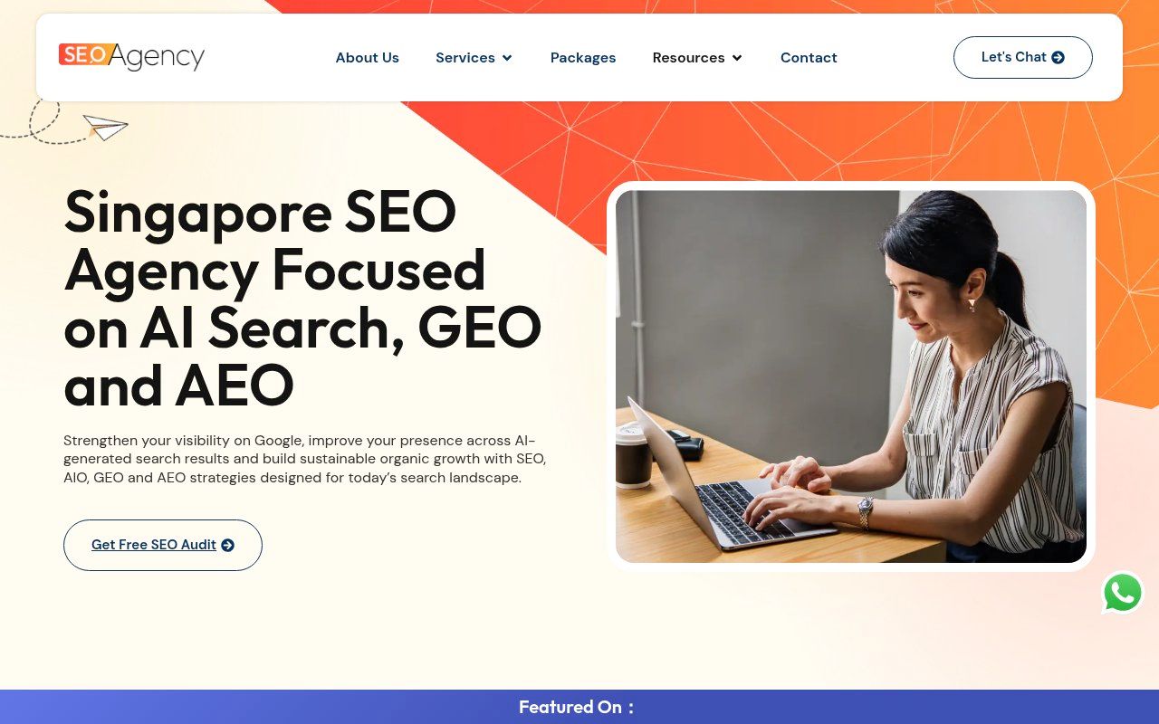SEO Agency Singapore homepage screenshot